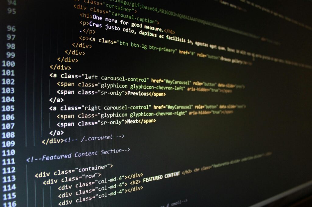 Chicago WordPress developer working on website code and design.